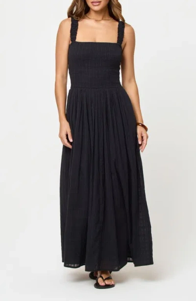 L*space Lspace Wren Cotton Maxi Cover-up Dress In Black