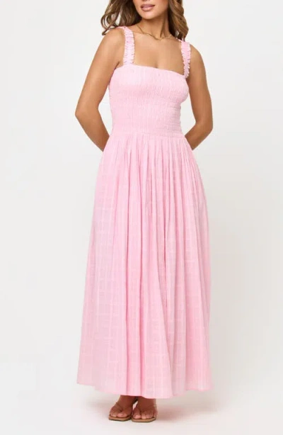 L*space Lspace Wren Cotton Maxi Cover-up Dress In Pink