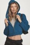 L*space X Anthropologie Jet Set Crop Hoodie In Blue