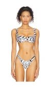 L*space Mako Bikini Top In Heavy Petal In White