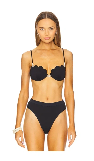 L*space X Revolve Sunrise Shell Bikini Top In Black