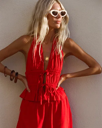 L*space X The Salty Blonde August Top In Red