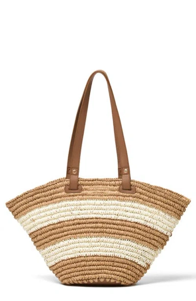 L*space Lspace Yuli Cornhusk Tote In Natural Stripe