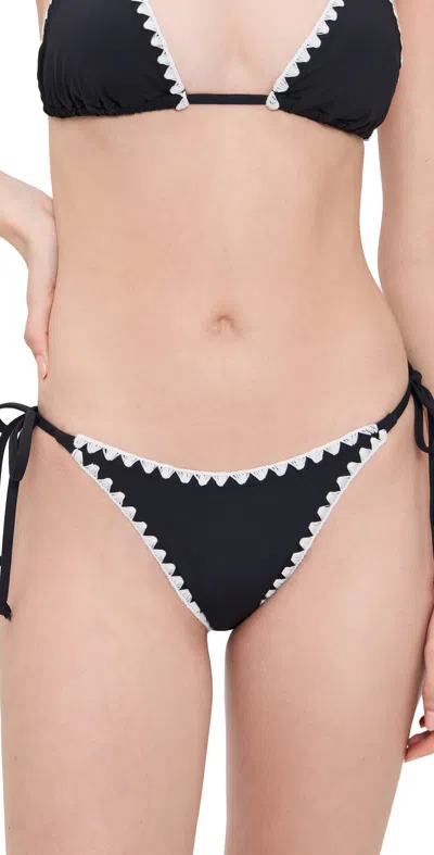 L*SPACE ZAHRA BIKINI BOTTOMS BLACK/CREAM