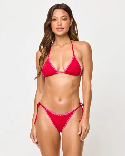 L*space Zahra Bikini Top In Red