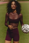 L*space Zani Long-sleeve Mesh Top In Black