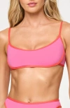 L*space Lspace Zella Contrast Trim Bikini Top In Pink