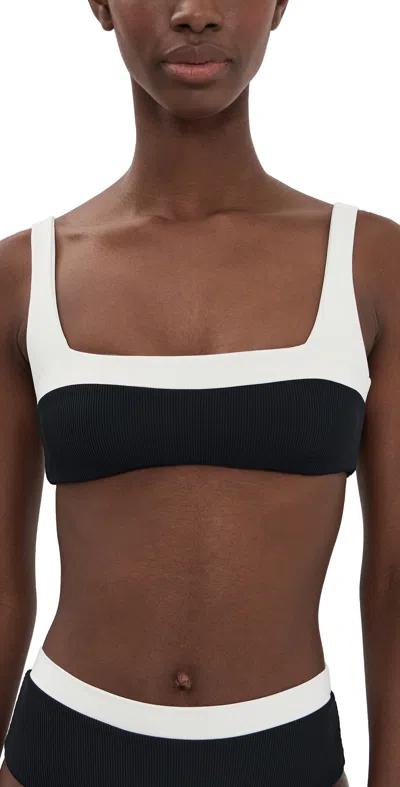 L*space Zuri Bikini Top Black/cream