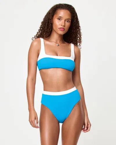 L*space Zuri Bikini Top In Electric Blue Cream