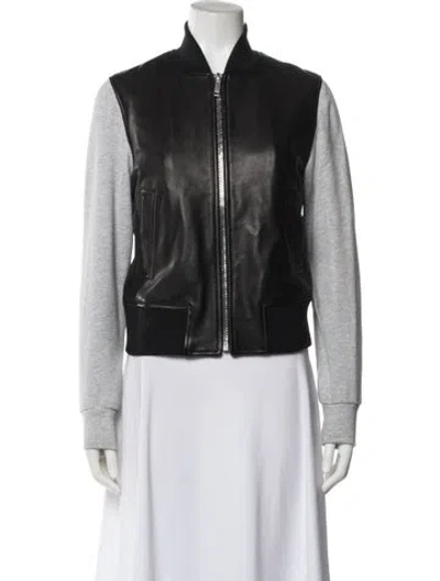 Pre-owned Lth Jkt Leather Bomber Jacket In Black