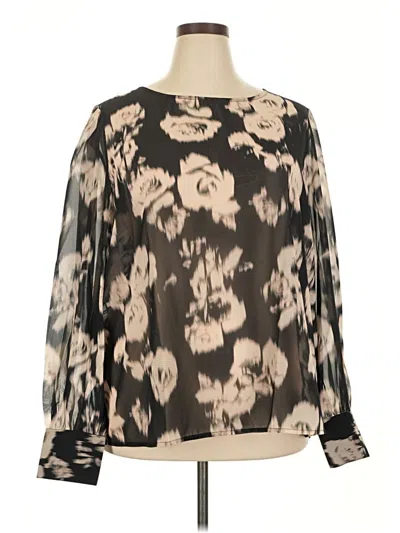 Lts Basics Long Sleeve Blouse In Black