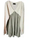 Ltx Sportswear Women's Textured Tunic Top In White/green