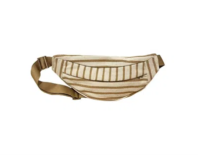 Lu & Elle Women's Nahla Stripe Sling Bag In Tan And White In Multi