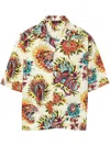 Lựu Dạn Oversized Shirt Featuring Tattoo Print In Yellow