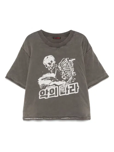 Lựu Dạn Cotton T-shirt In Black