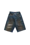 Lựu Dạn Luu Dan Kriss Kross Denim Shorts In Blue