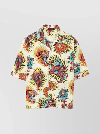 LỰU DẠN OVERSIZED SHIRT FEATURING TATTOO PRINT