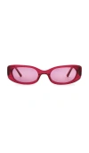 Lu Goldie Cali Sunglasses In Burgundy