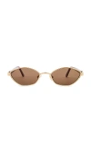 Lu Goldie Farrah Sunglasses In Brown