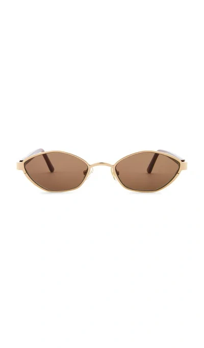 Lu Goldie Farrah Sunglasses In Brown