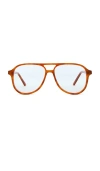 Lu Goldie Scout Blue Light Glasses In Brown