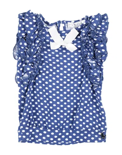 L:ú L:ú By Miss Grant Babies'  Newborn Girl Top Blue Size 3 Viloft, Elastane