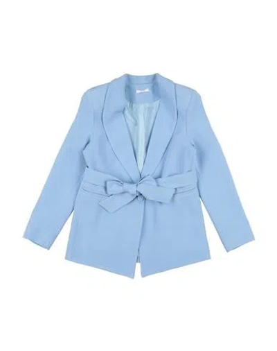 L:ú L:ú By Miss Grant Babies'  Toddler Girl Blazer Sky Blue Size 6 Polyester, Elastane