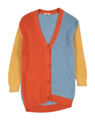 L:ú L:ú By Miss Grant Babies'  Toddler Girl Cardigan Orange Size 6 Polyacrylic, Wool, Alpaca Wool