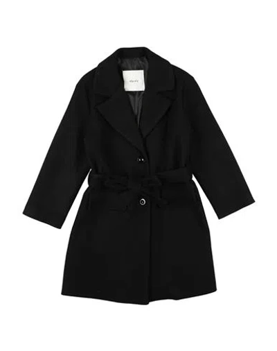 L:ú L:ú By Miss Grant Babies'  Toddler Girl Coat Black Size 6 Polyester, Elastane