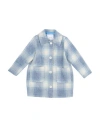 L:ú L:ú By Miss Grant Toddler Girl Coat Slate Blue Size 6 Wool, Polyester, Acrylic, Cashmere, Polyam In Blue