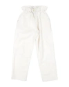 L:ú L:ú By Miss Grant Toddler Girl Pants White Size 6 Cotton, Elastane