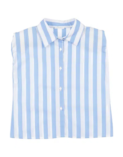 L:ú L:ú By Miss Grant Babies'  Toddler Girl Shirt Sky Blue Size 6 Cotton