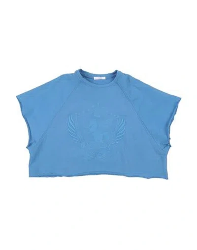 L:ú L:ú By Miss Grant Babies'  Toddler Girl Sweatshirt Azure Size 6 Cotton In Blue