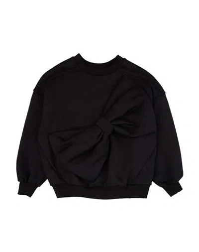 L:ú L:ú By Miss Grant Babies'  Toddler Girl Sweatshirt Black Size 6 Cotton, Polyester