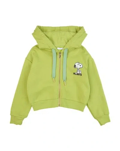 L:ú L:ú By Miss Grant Babies'  Toddler Girl Sweatshirt Lime Green Size 6 Cotton, Polyester