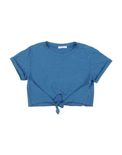 L:ú L:ú By Miss Grant Babies'  Toddler Girl T-shirt Azure Size 6 Viscose, Polyester, Polyamide, Elastane In Blue