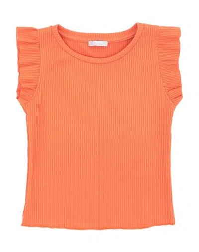 L:ú L:ú By Miss Grant Babies'  Toddler Girl T-shirt Orange Size 6 Viscose, Polyester, Elastane