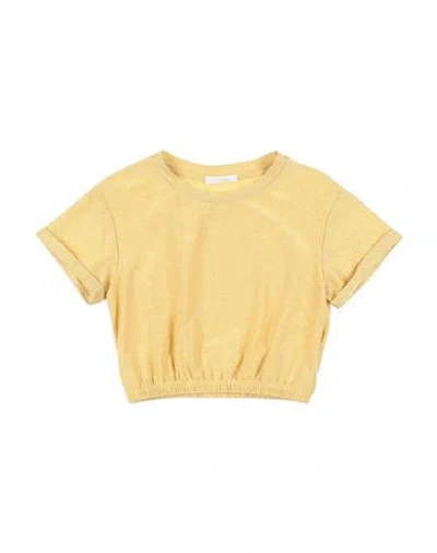 L:ú L:ú By Miss Grant Babies'  Toddler Girl T-shirt Yellow Size 6 Viscose, Polyester, Polyamide, Elastane