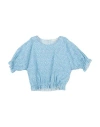 L:ú L:ú By Miss Grant Toddler Girl Top Azure Size 6 Cotton In Blue