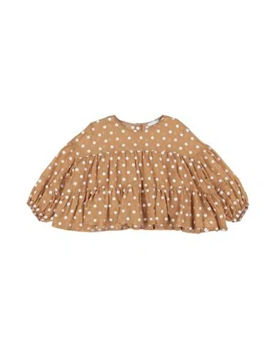 L:ú L:ú By Miss Grant Babies'  Toddler Girl Top Camel Size 6 Cotton In Beige