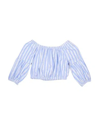 L:ú L:ú By Miss Grant Babies'  Toddler Girl Top Light Blue Size 6 Polyester, Cotton, Metallic Fiber