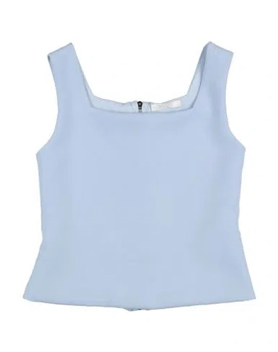 L:ú L:ú By Miss Grant Babies'  Toddler Girl Top Light Blue Size 6 Polyester, Elastane