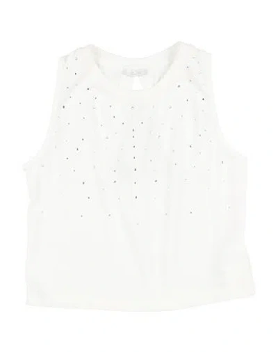 L:ú L:ú By Miss Grant Babies'  Toddler Girl T-shirt White Size 5 Cotton, Elastane