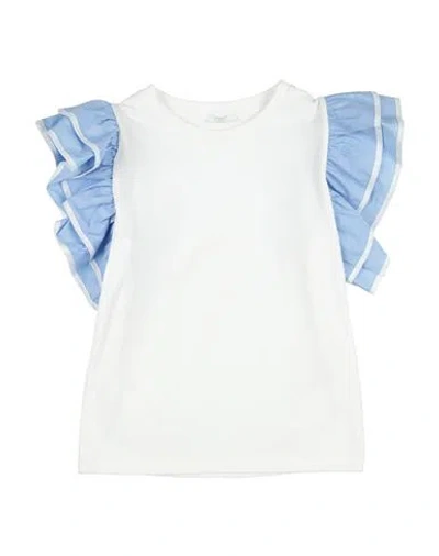 L:ú L:ú By Miss Grant Babies'  Toddler Girl T-shirt White Size 6 Cotton, Elastane In Multi