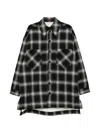 Lựu Đạn Checked Flannel Overshirt In Gray