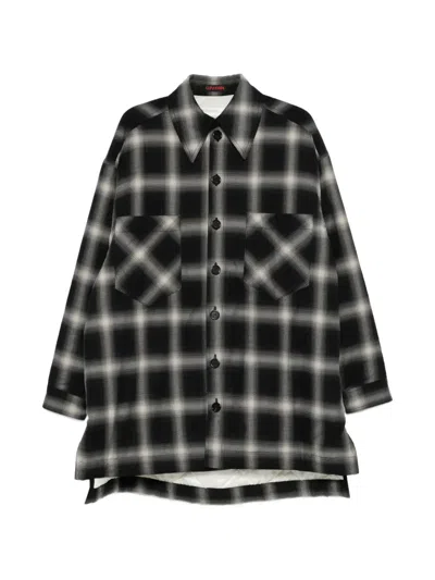 Lựu Đạn Checked Flannel Overshirt In Gray