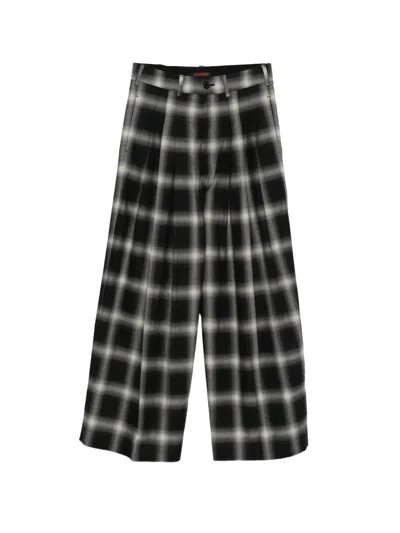 Lựu Đạn Checked Trousers In Black
