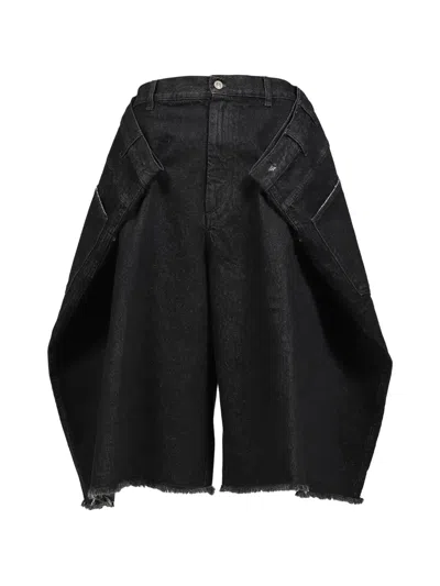 Lựu Đạn Cut-off Wide-fit Shorts In Black