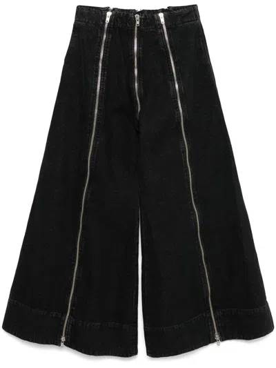 Lựu Đạn Flight Wide-leg Jeans In Black
