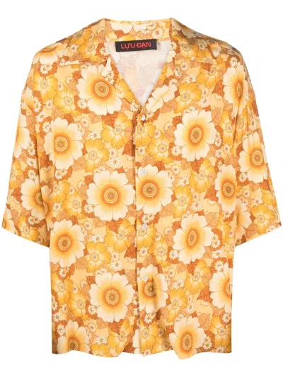 Lựu Đạn Floral-print Ecovero Shirt In Yellow